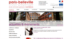 Desktop Screenshot of paris-belleville.archi.fr